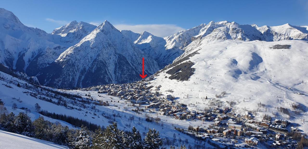 לס דה-אלפס Studio Alpheratz Forest - 1 A 3 Pers - Wifi, Balcon, Vue Piste Et Glacier Muzelle, Calme, Proche Commerces Et Pistes- Tsc Super Venosc A 80M מראה חיצוני תמונה